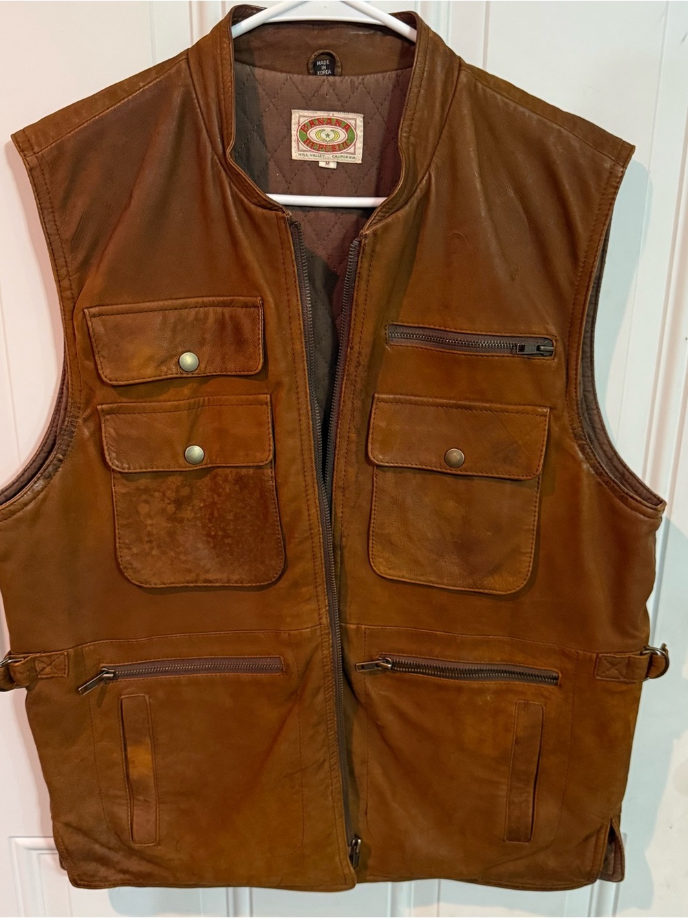 Vintage Banana Republic Leather Safari / Photojournalist Vest – Men’s Medium